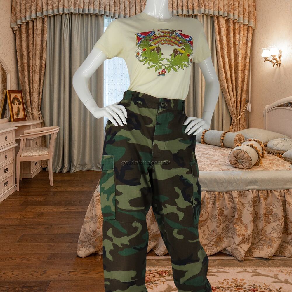 Vintage Camo Cargo Pants Military Woodland Medium 30